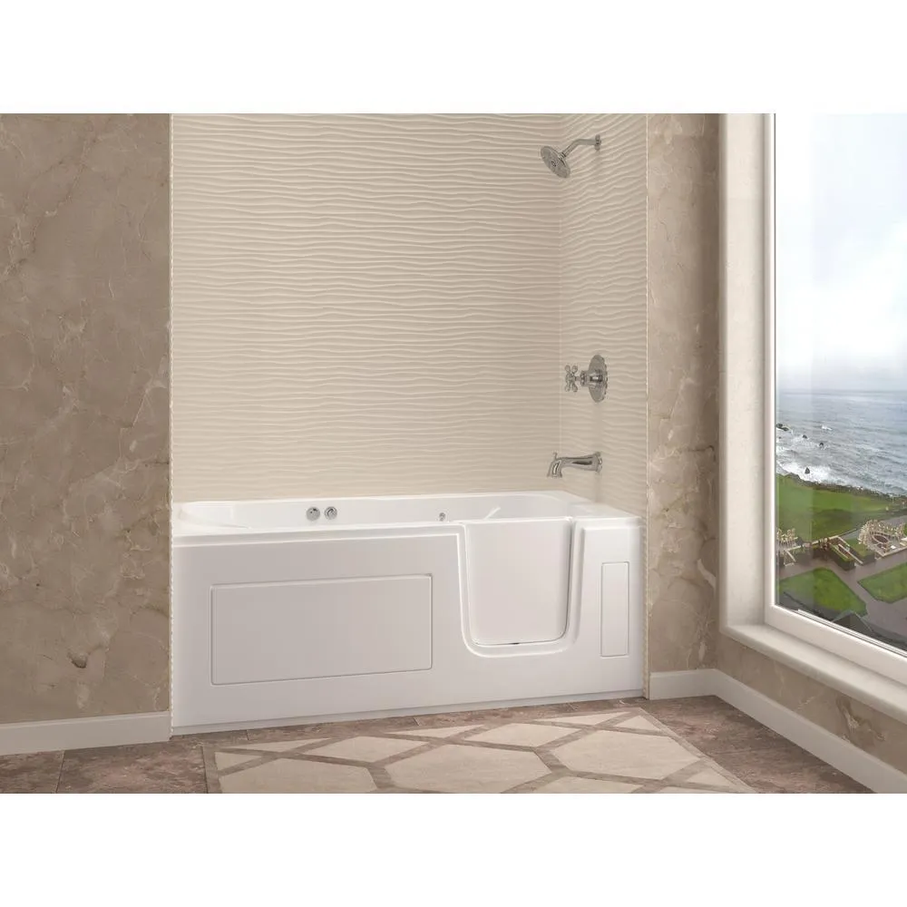 Universal Tubs Step-In 59.6 in. Walk-In Whirlpool Bathtub in White with 1.6 GPF Single Flush Toilet, photo 3 of 17