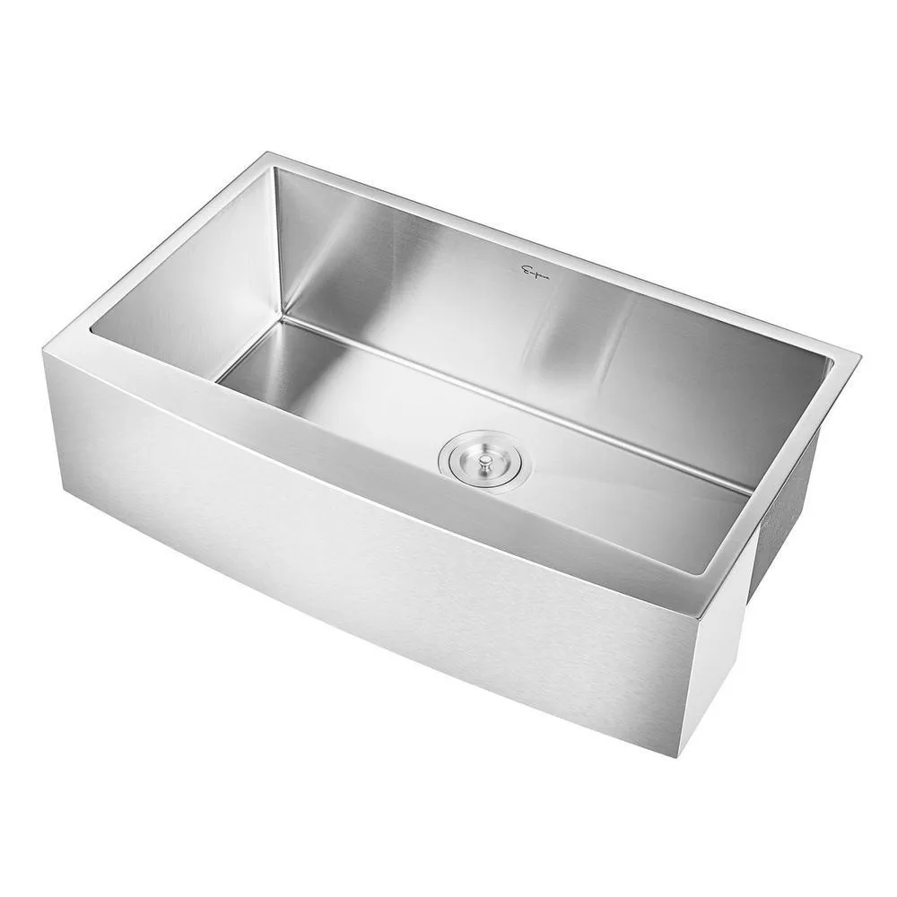 33 in. x 20 in. Stainless Steel Laundry/Utility Sink Handmade Apron Front Double Bowl with Basket Strainer, photo 4 of 8
