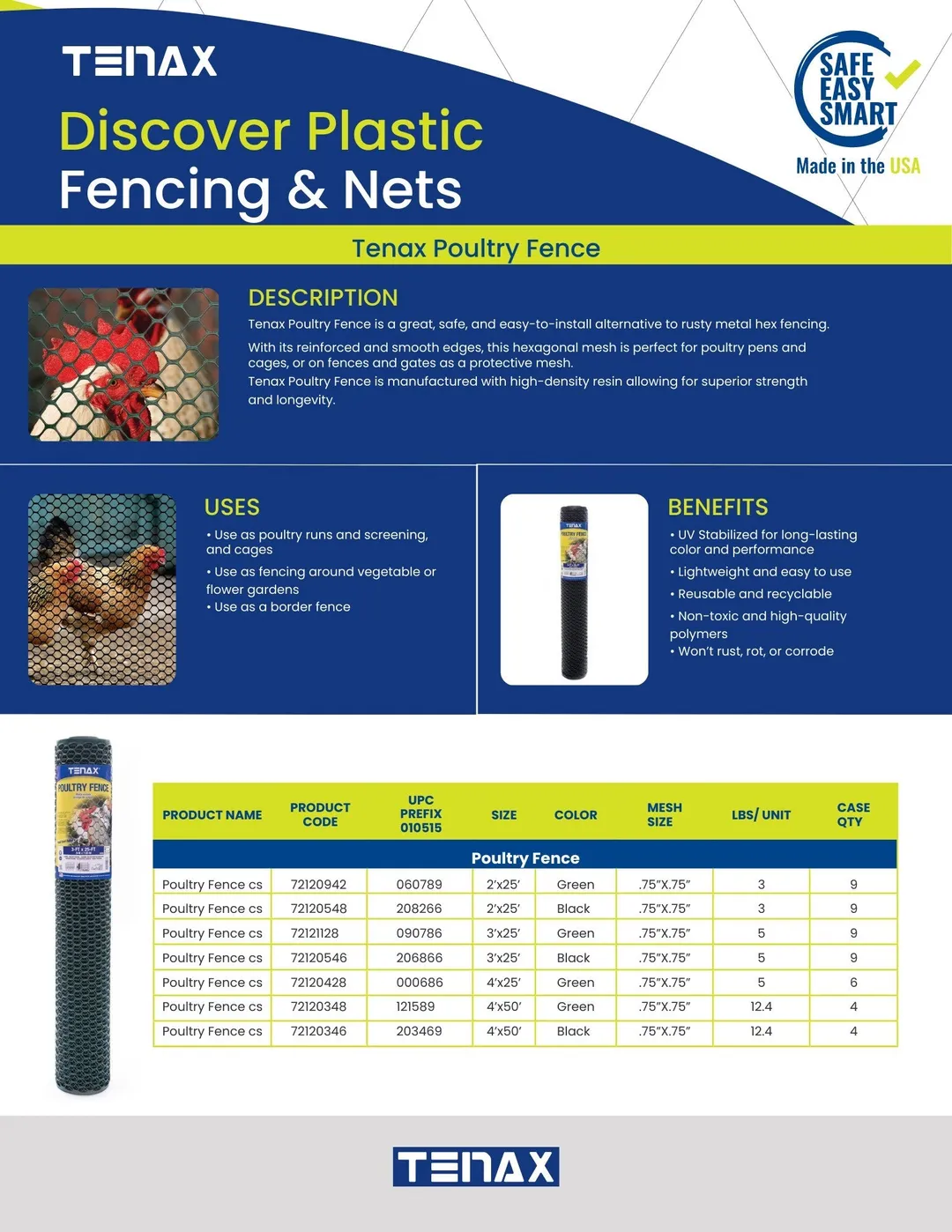 Tenax 25-ft x 3-ft Green Hdpe Extruded Mesh Rolled Fencing with Mesh Size 1/4-in x 1/4-in, photo 8 of 8