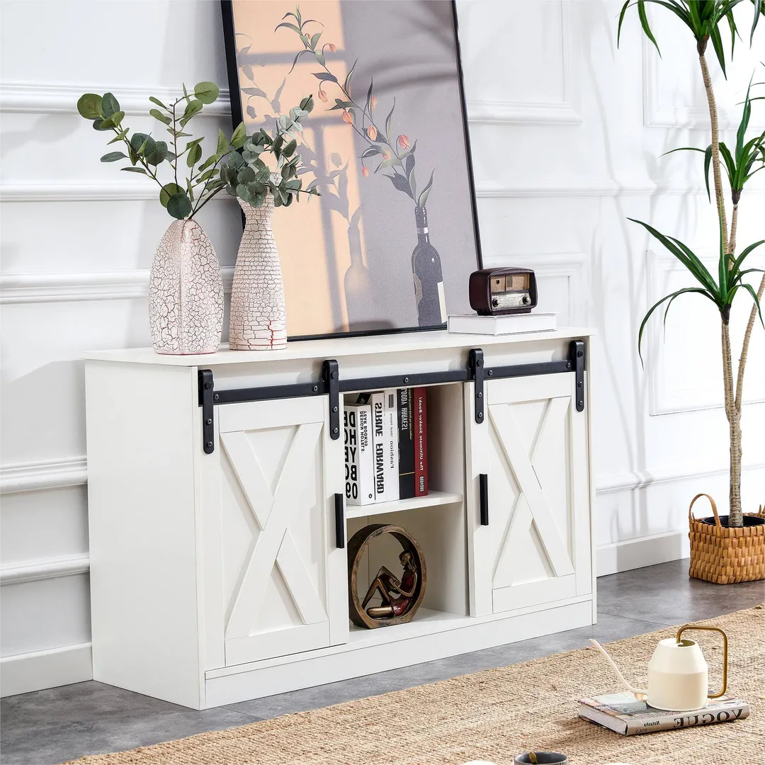 Yiekholo Modern/Contemporary Black Tv Cabinet (Accommodates TVs up to 65-in), photo 3 of 10