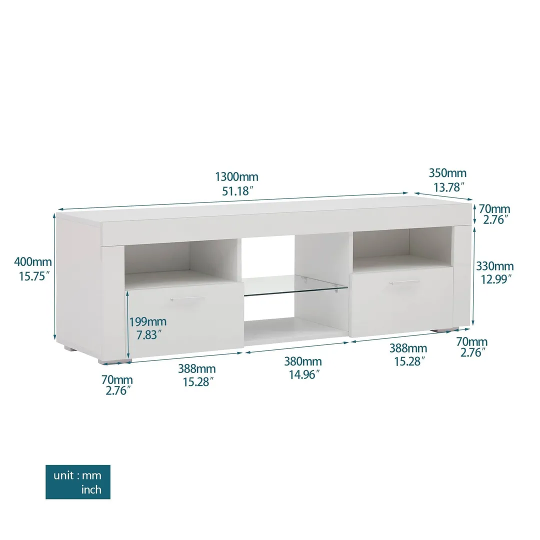 Yiekholo Modern/Contemporary White Tv Cabinet (Accommodates TVs up to 55-in), photo 8 of 9