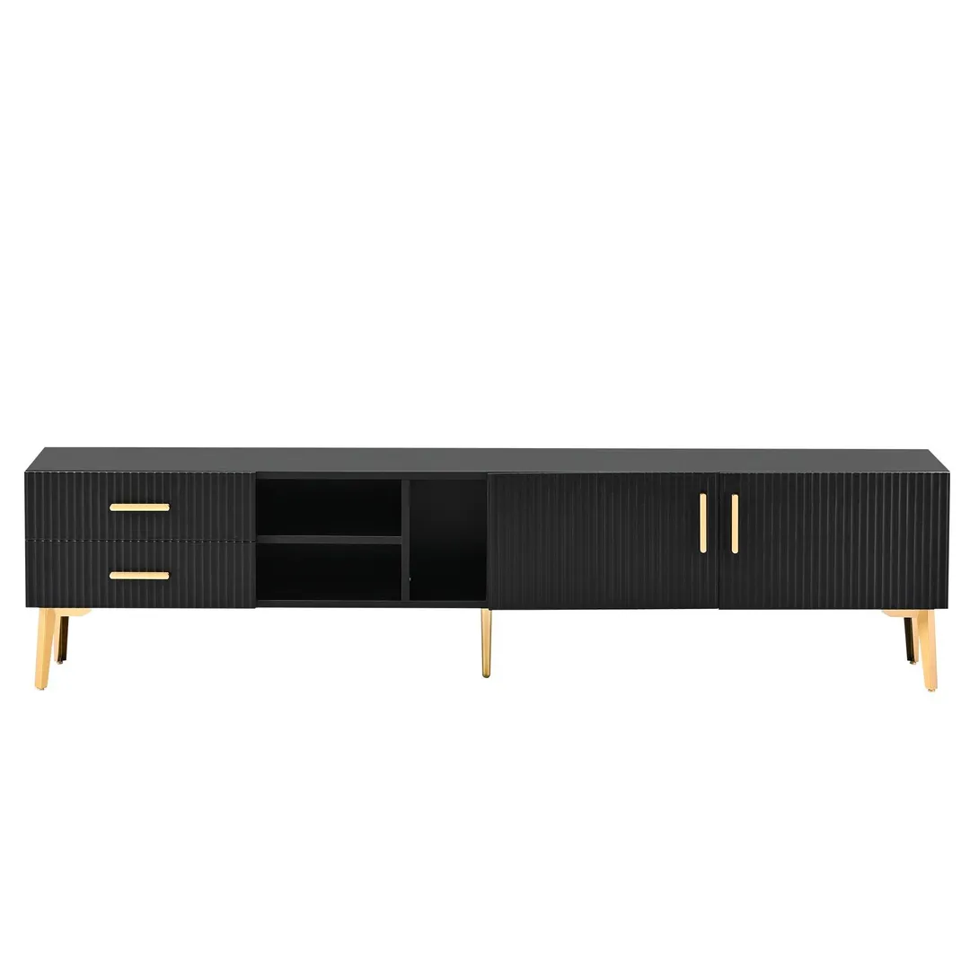 Yiekholo Modern/Contemporary Walnut Tv Cabinet (Accommodates TVs up to 65-in), photo 4 of 10