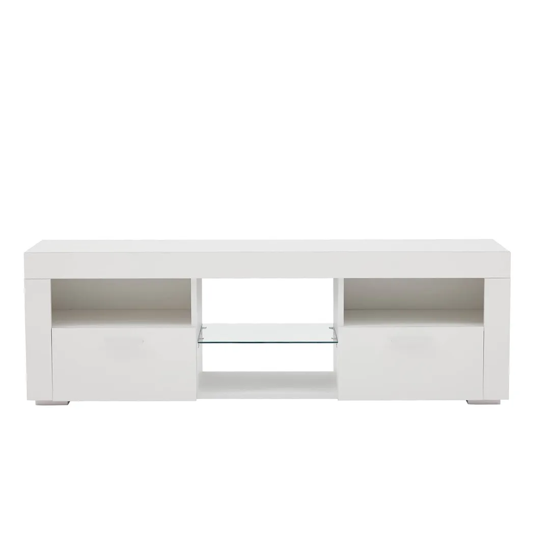 Yiekholo Modern/Contemporary White Tv Cabinet (Accommodates TVs up to 55-in), photo 4 of 9