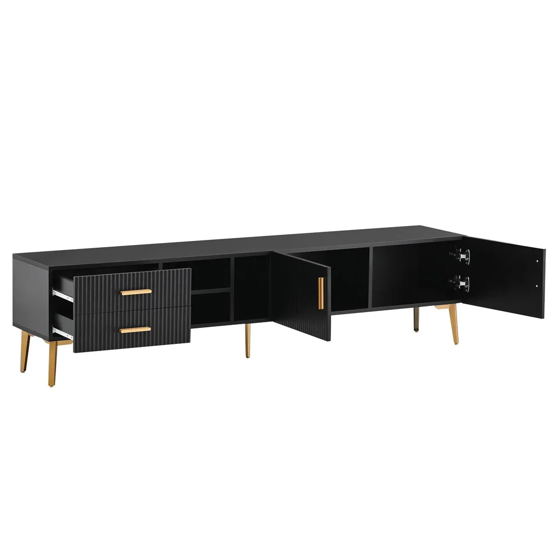 Yiekholo Modern/Contemporary Walnut Tv Cabinet (Accommodates TVs up to 65-in), photo 5 of 10
