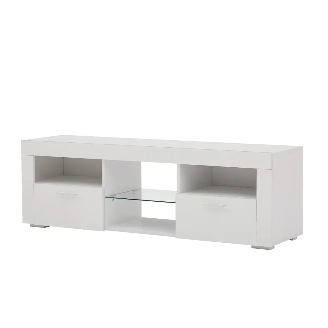 Yiekholo Modern/Contemporary White Tv Cabinet (Accommodates TVs up to 55-in), photo 5 of 9