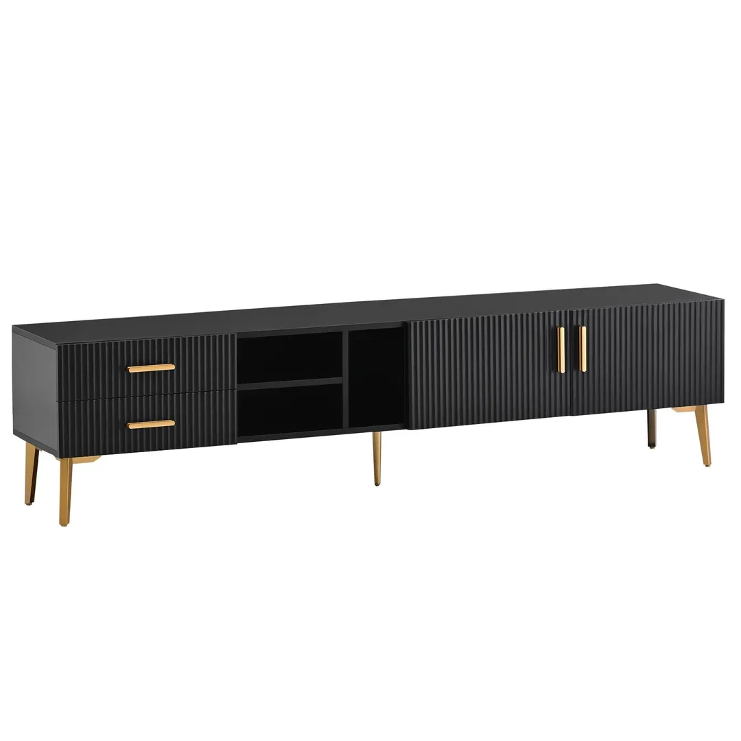 Yiekholo Modern/Contemporary Walnut Tv Cabinet (Accommodates TVs up to 65-in), photo 6 of 10