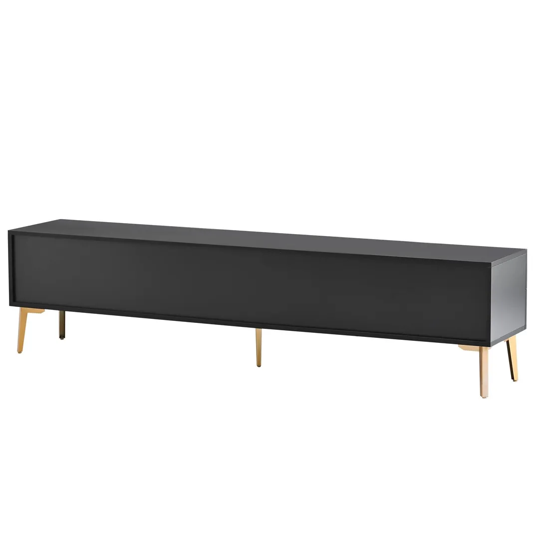 Yiekholo Modern/Contemporary Walnut Tv Cabinet (Accommodates TVs up to 65-in), photo 7 of 10