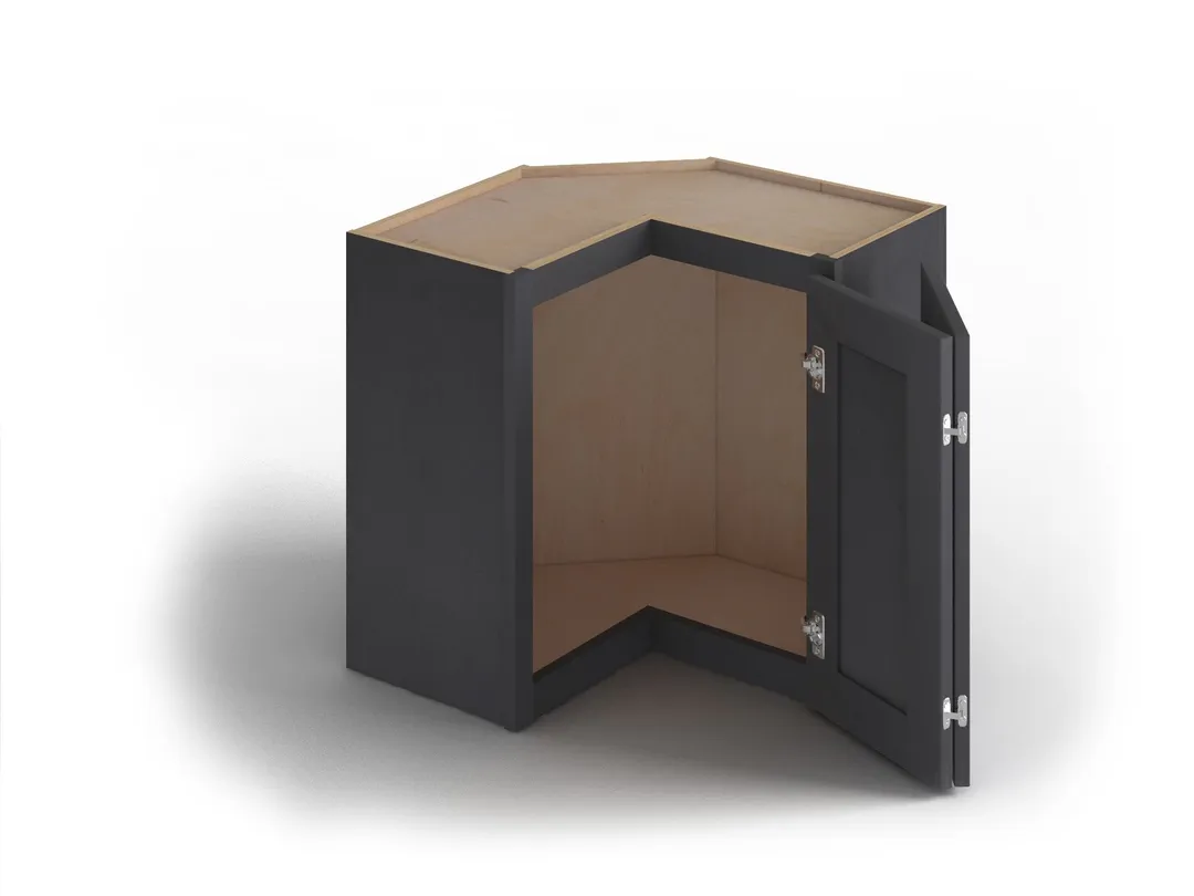 Valleywood Cabinetry 24-in W x 36-in H x 24-in D Ideal Gray Birch L-shaped Corner Wall Ready To Assemble Plywood Cabinet (Flat Panel Shaker Style), photo 2 of 11