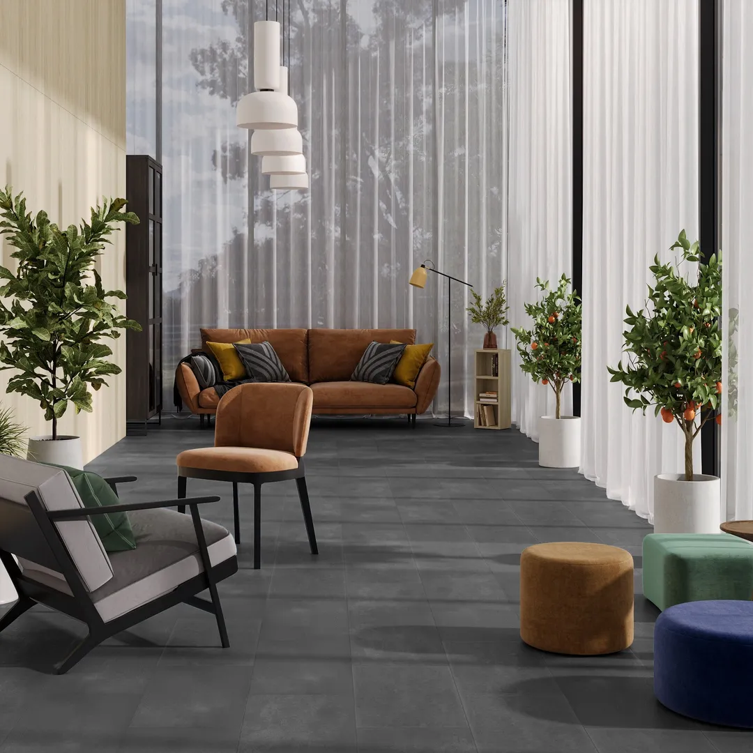 Artmore Tile Anvil LVT 12-in-in W x 24-in-in L Interlocking Vinyl Tile, photo 8 of 12