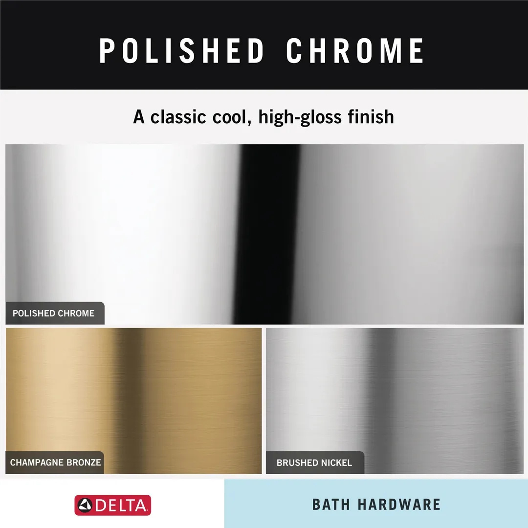 Delta Foundations Polished Chrome Wall Mount Spring-loaded Toilet Paper Holder, photo 6 of 8
