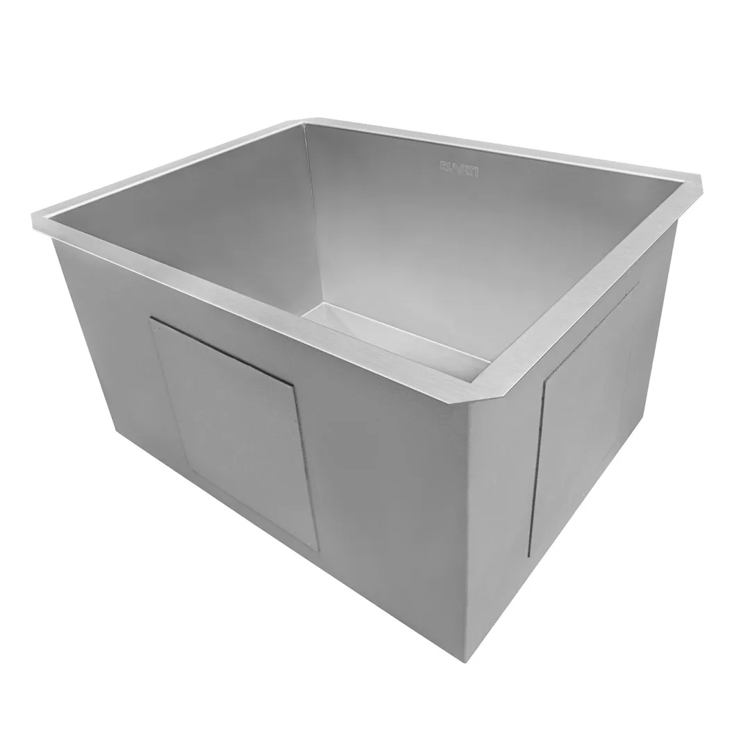 Ruvati Stainless Steel Undermount Laundry Sink with Drain - 21" x 18", photo 10 of 34