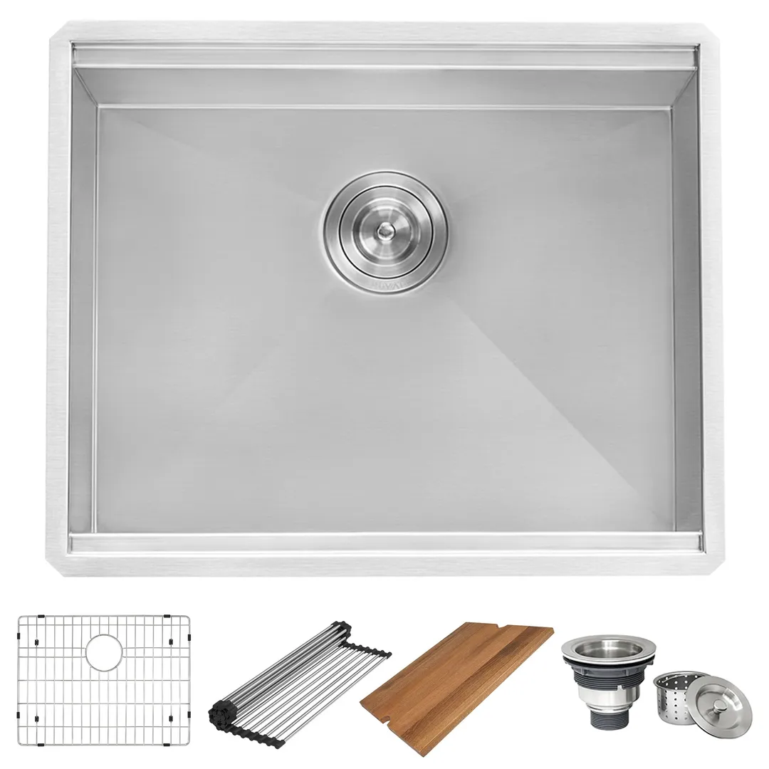 Ruvati Stainless Steel Undermount Laundry Sink with Drain - 21" x 18", photo 4 of 34