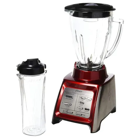 Designed for Life 48 oz. 7 Speed Red Blender with Smoothie Cup