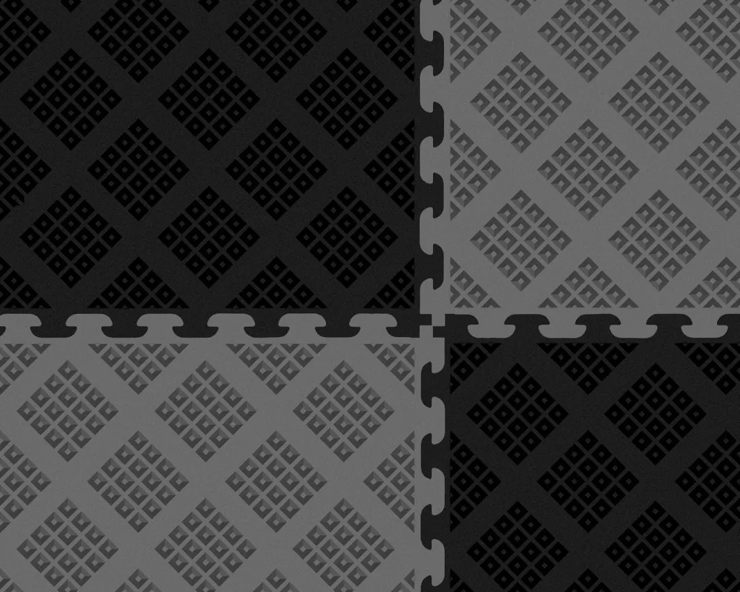Norsk 18.3-in W x 18.3-in L x 0.25-in T Interlocking Flexible PVC Gym Floor Tile (13.95-sq ft) (6-Pack), photo 4 of 6