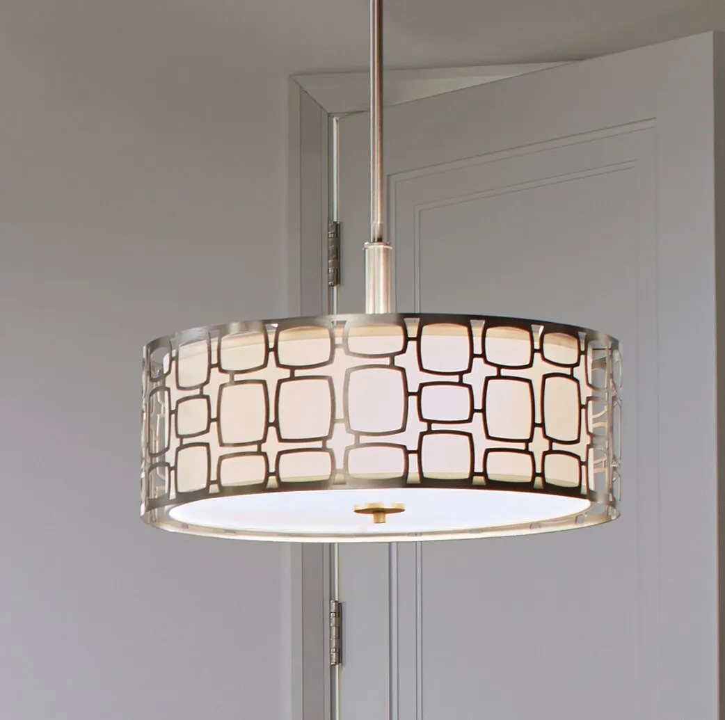 Kichler Sabine 13-in Brushed Nickel Modern/Contemporary 2-Light Incandescent Semi-Flush Mount Light, photo 7 of 9