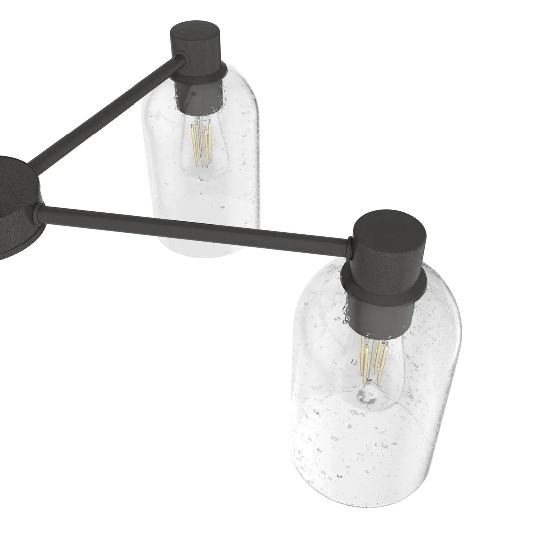 Hunter Lochemeade 5-Light Matte Gray Transitional Led Chandelier, photo 8 of 12