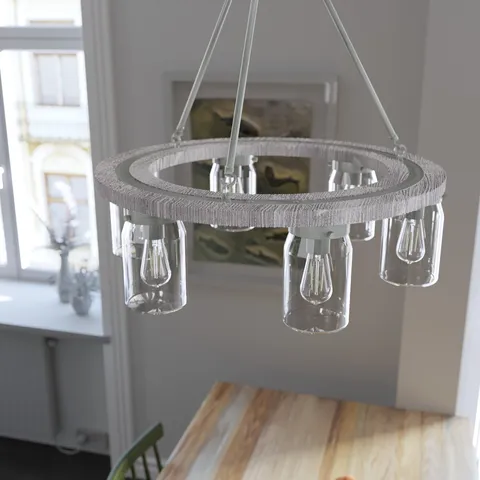 Devon Park Brushed Nickel Farmhouse Chandelier