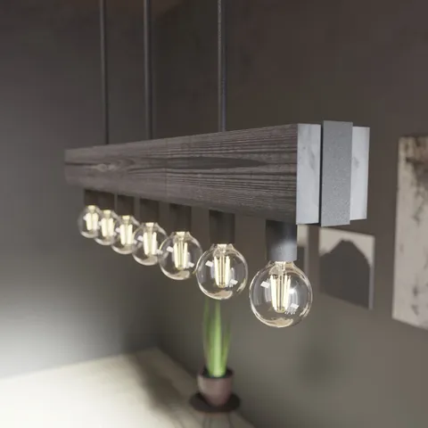 Donelson 7-Light Matte Black LED Chandelier
