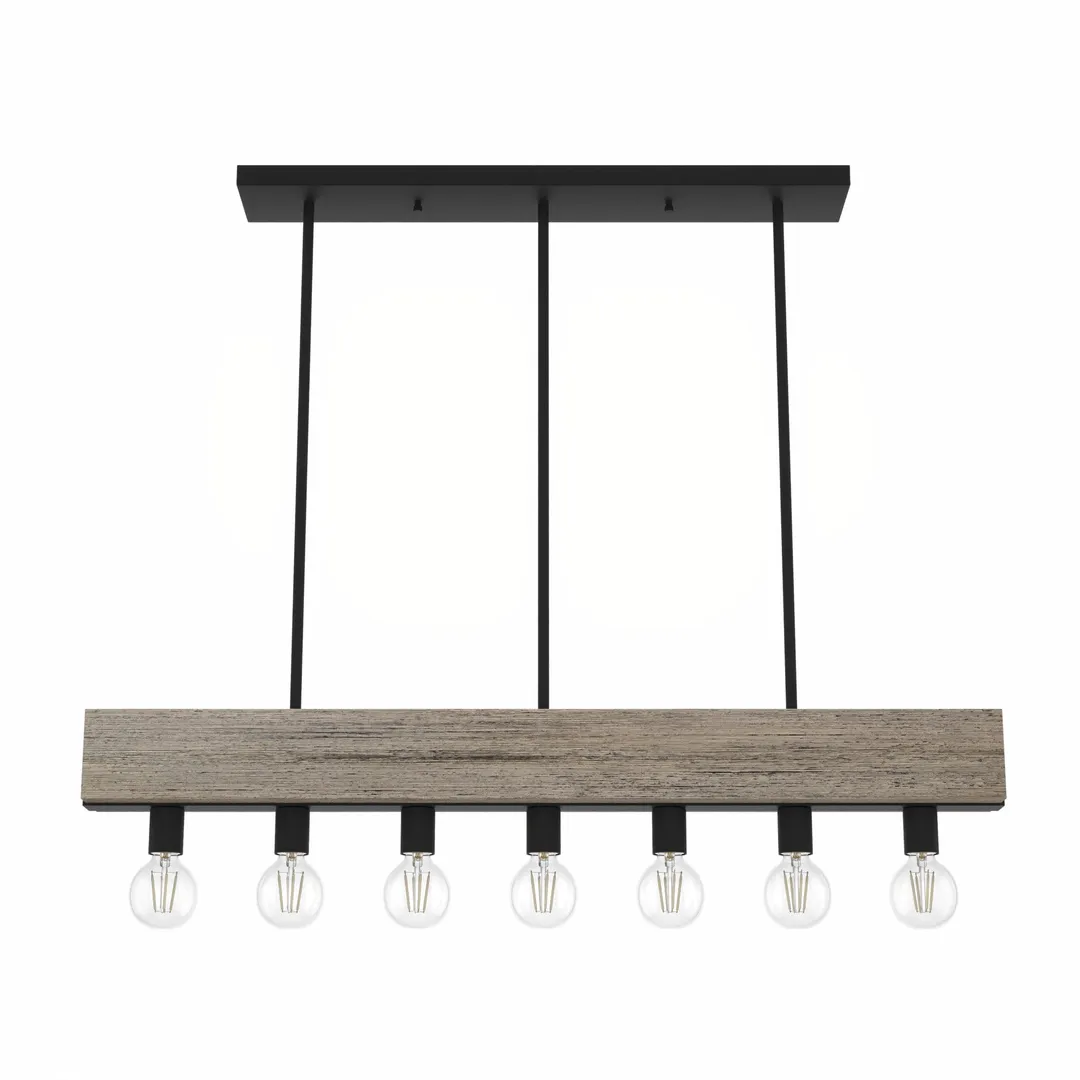 Hunter Donelson 7-Light Matte Brown Transitional Led Chandelier, photo 2 of 9