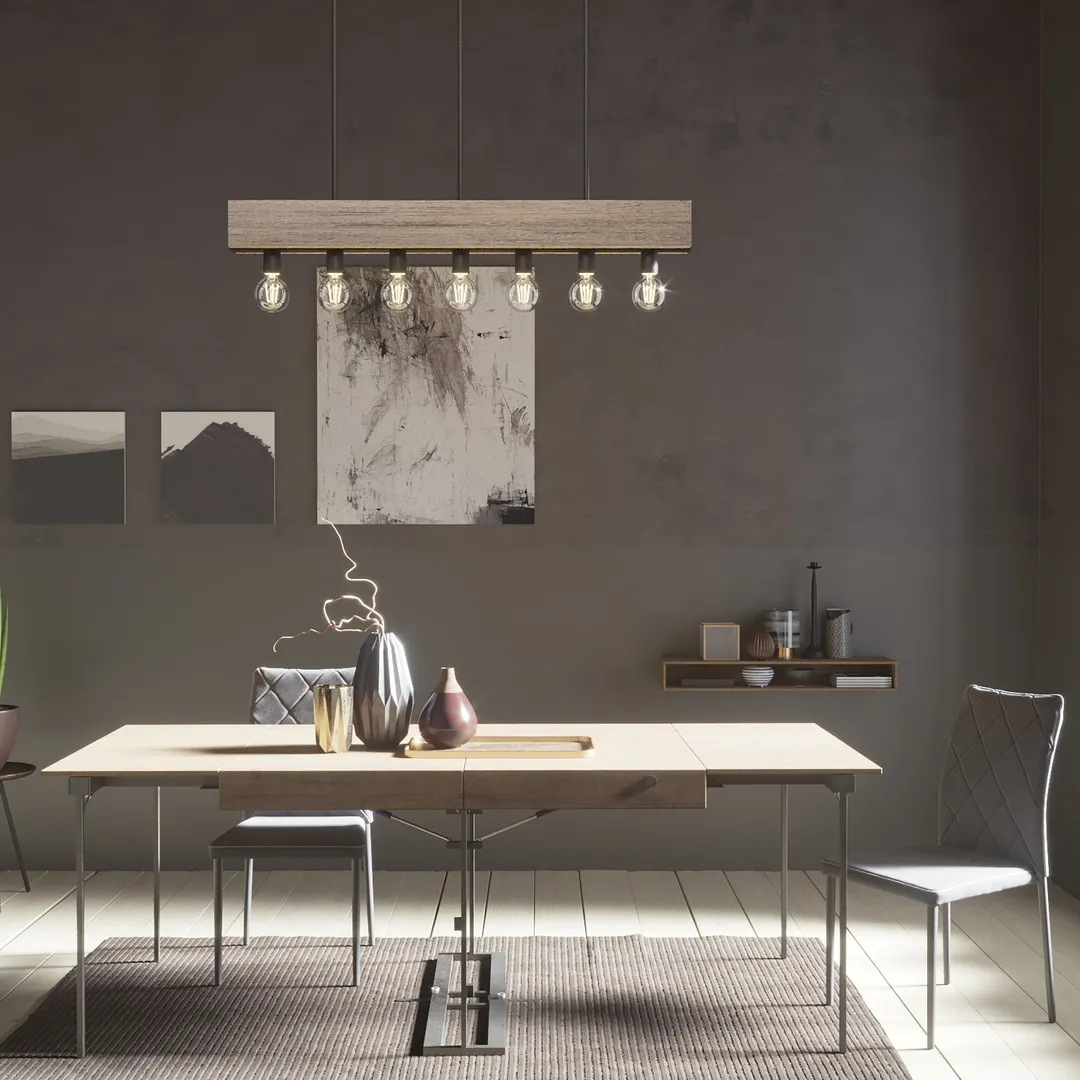 Hunter Donelson 7-Light Matte Brown Transitional Led Chandelier, photo 3 of 9