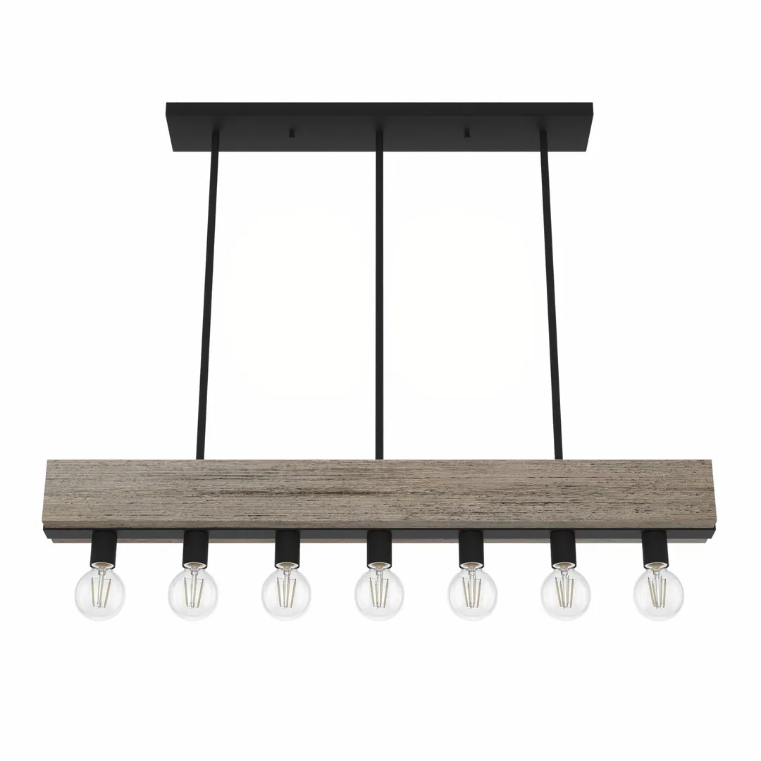Hunter Donelson 7-Light Matte Brown Transitional Led Chandelier, photo 8 of 9
