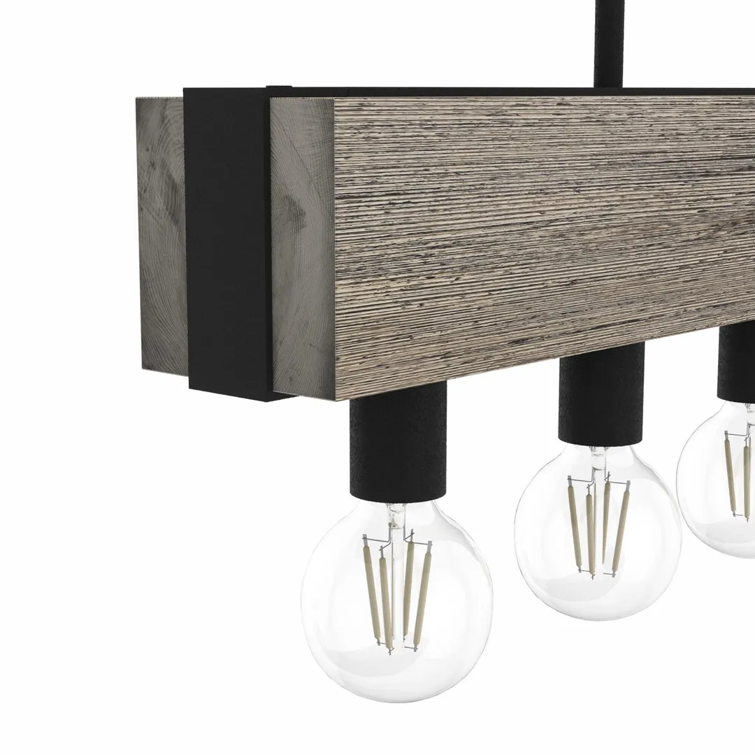 Hunter Donelson 7-Light Matte Brown Transitional Led Chandelier, photo 7 of 9