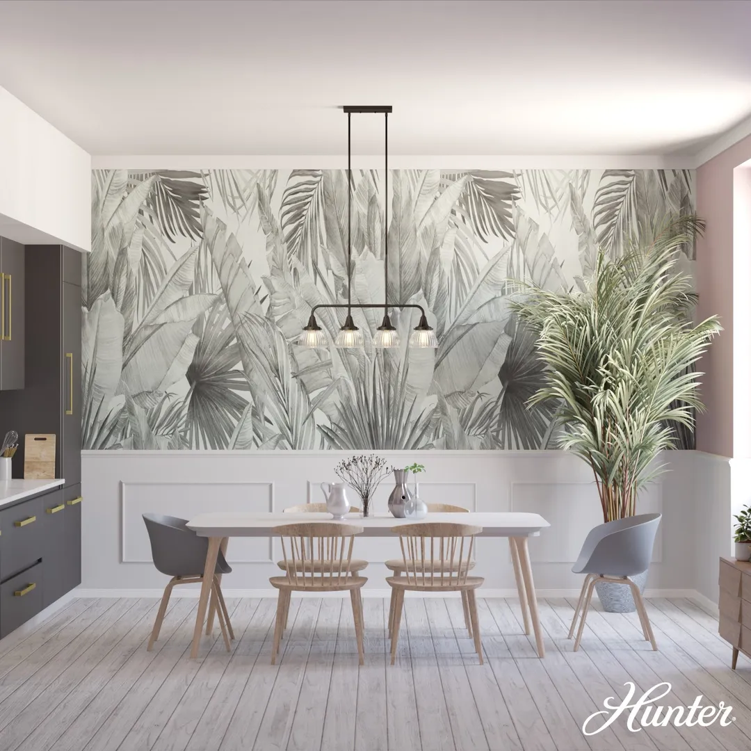 Hunter Cypress Grove 4-Light Matte Copper Transitional Led Crystal Chandelier, photo 3 of 12