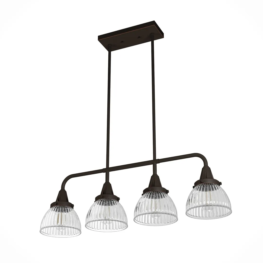 Hunter Cypress Grove 4-Light Matte Copper Transitional Led Crystal Chandelier, photo 10 of 12
