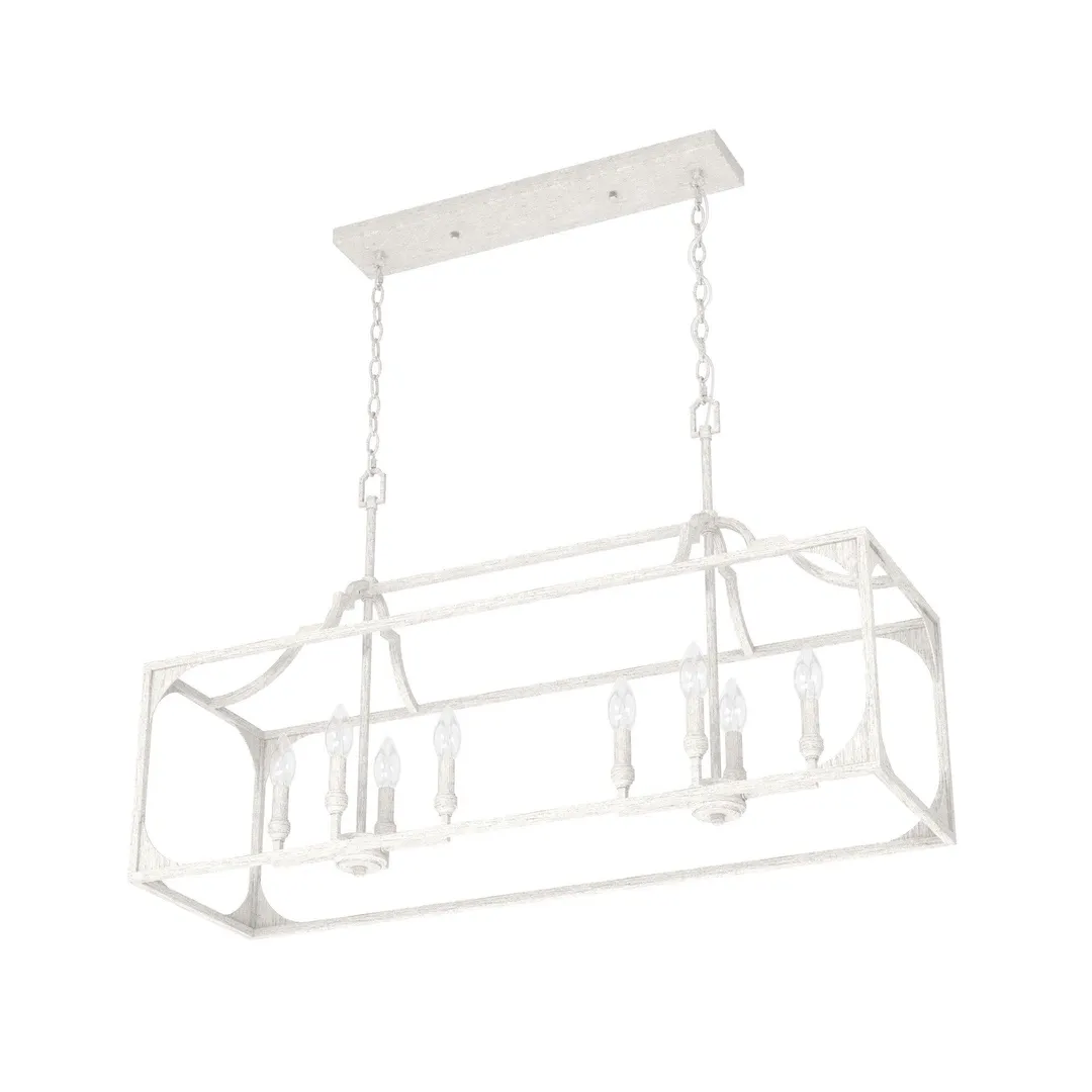 Hunter Highland Hill 8-Light Distressed Gold Traditional Led Bare Bulb Chandelier, photo 10 of 10