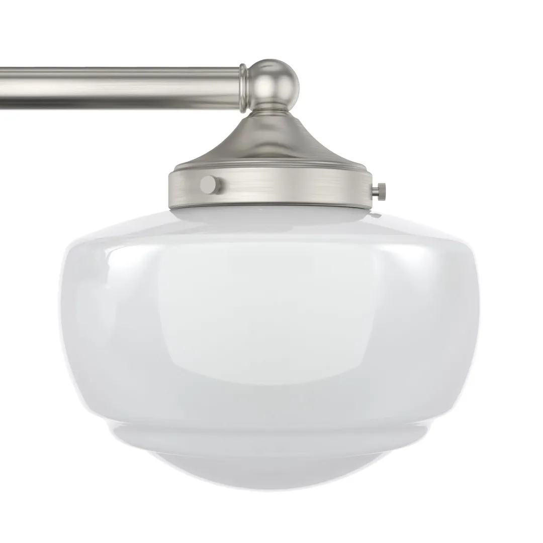 Hunter Saddle Creek 3-Light Brushed Nickel Transitional Led Chandelier, photo 7 of 11