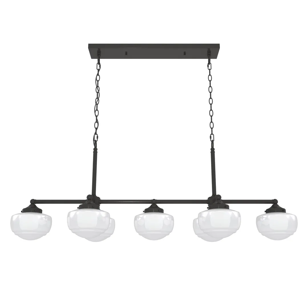 Hunter Saddle Creek 7-Light Satin Bronze Transitional Led Chandelier, photo 2 of 11