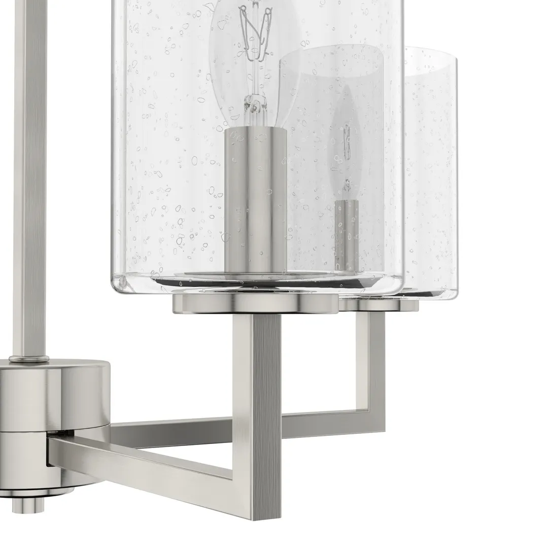 Hunter Kerrison 4-Light Brushed Nickel Transitional Led Chandelier, photo 7 of 9