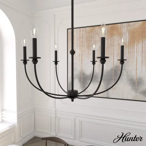 Southcrest 6-Light Matte Black LED Chandelier