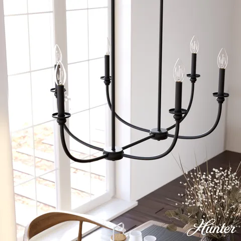 Southcrest 6-Light Matte Black LED Chandelier