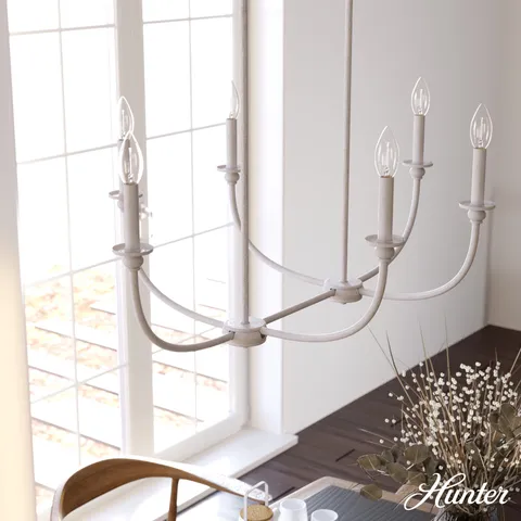 Southcrest 6-Light Distressed White Transitional Chandelier