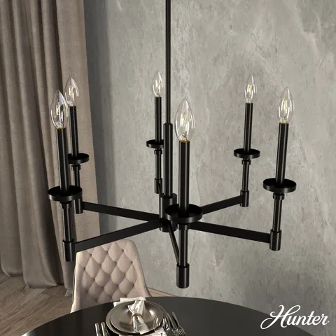 Briargrove 6-Light Matte Black Chandelier