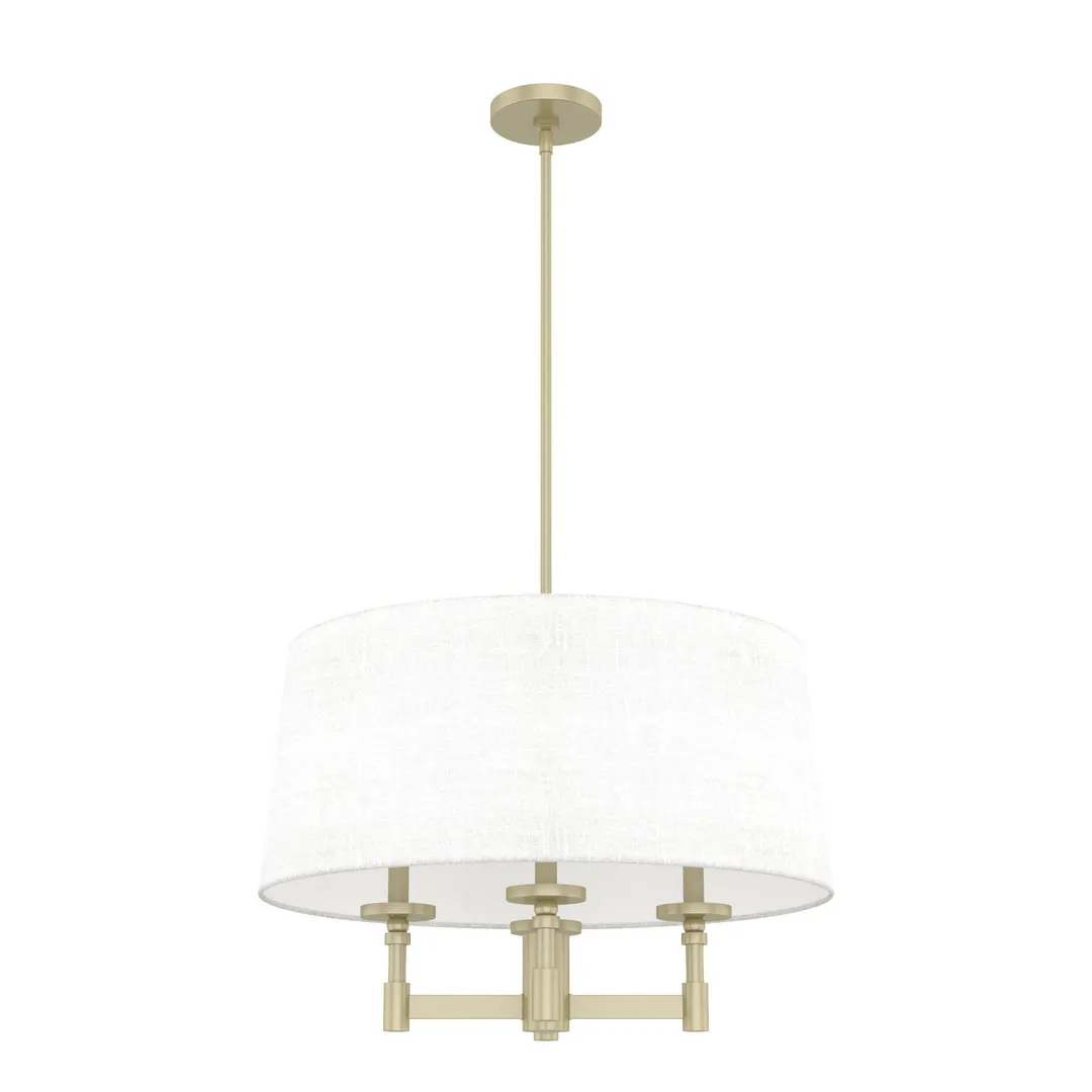 Hunter Briargrove 4-Light Satin Transitional Led Chandelier, photo 2 of 9