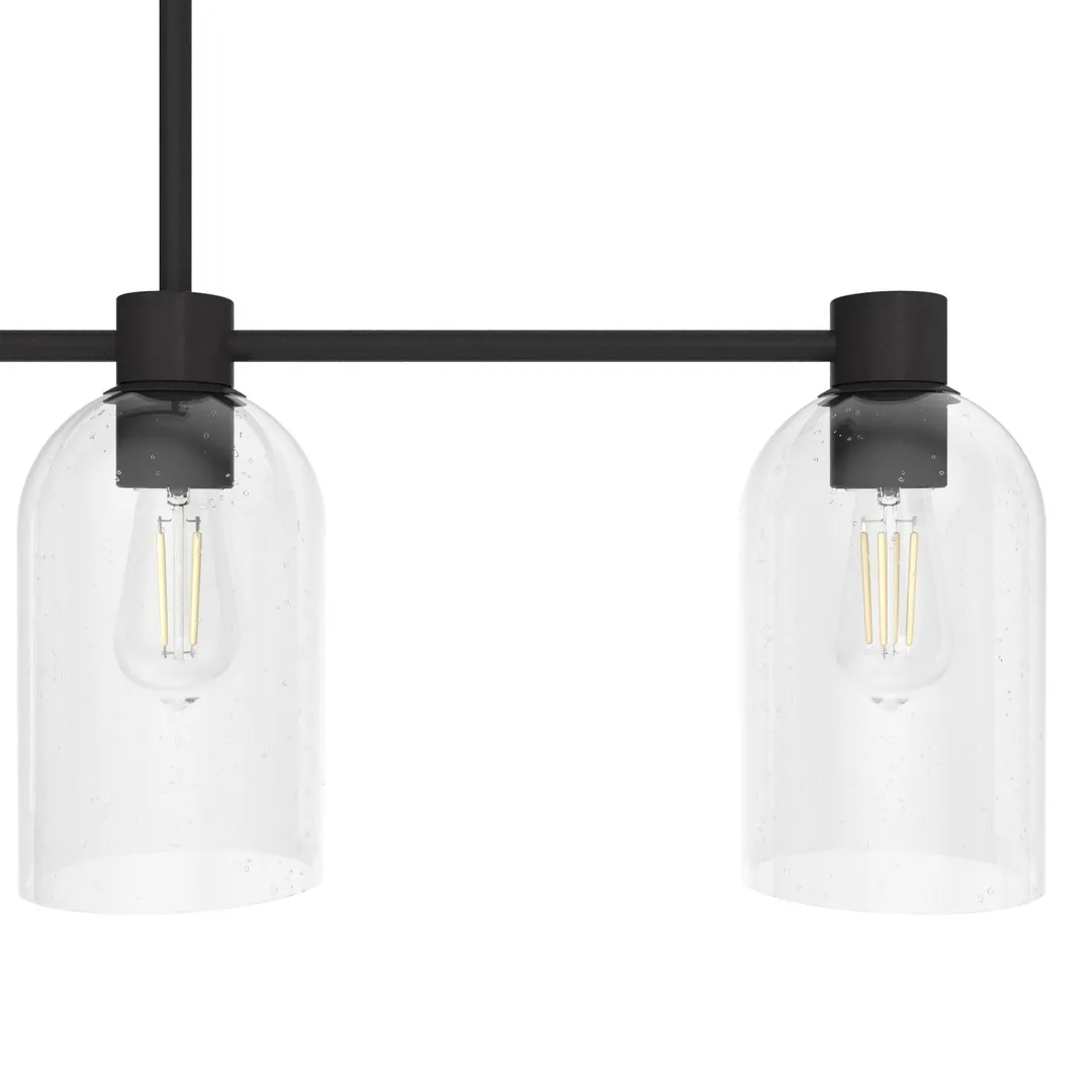 Hunter Lochemeade 4-Light Matte Bronze Modern/Contemporary Led Crystal Chandelier, photo 7 of 11