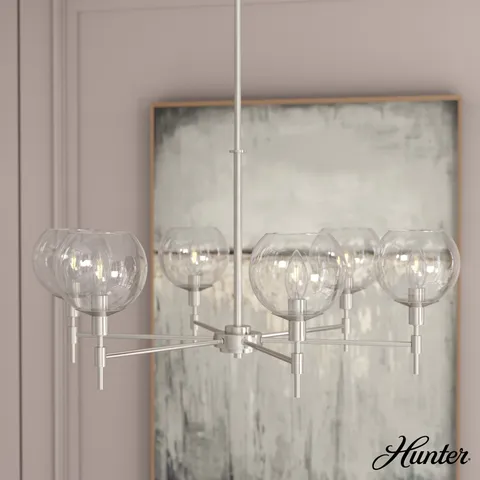 Mid-Century LED Crystal Chandelier