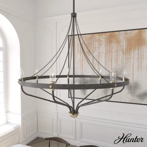 Merlin 7-Light Satin Brown LED Chandelier