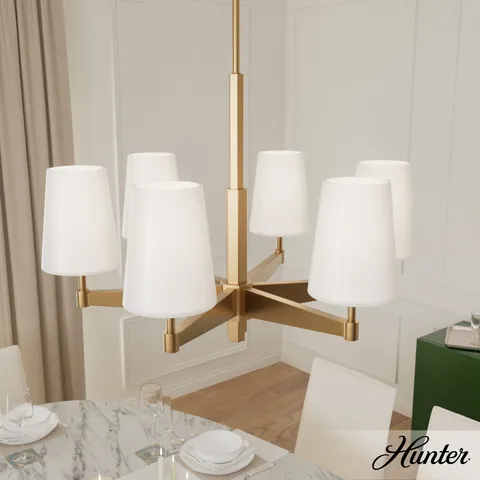 Nolita 6-Light Satin Gold LED Chandelier