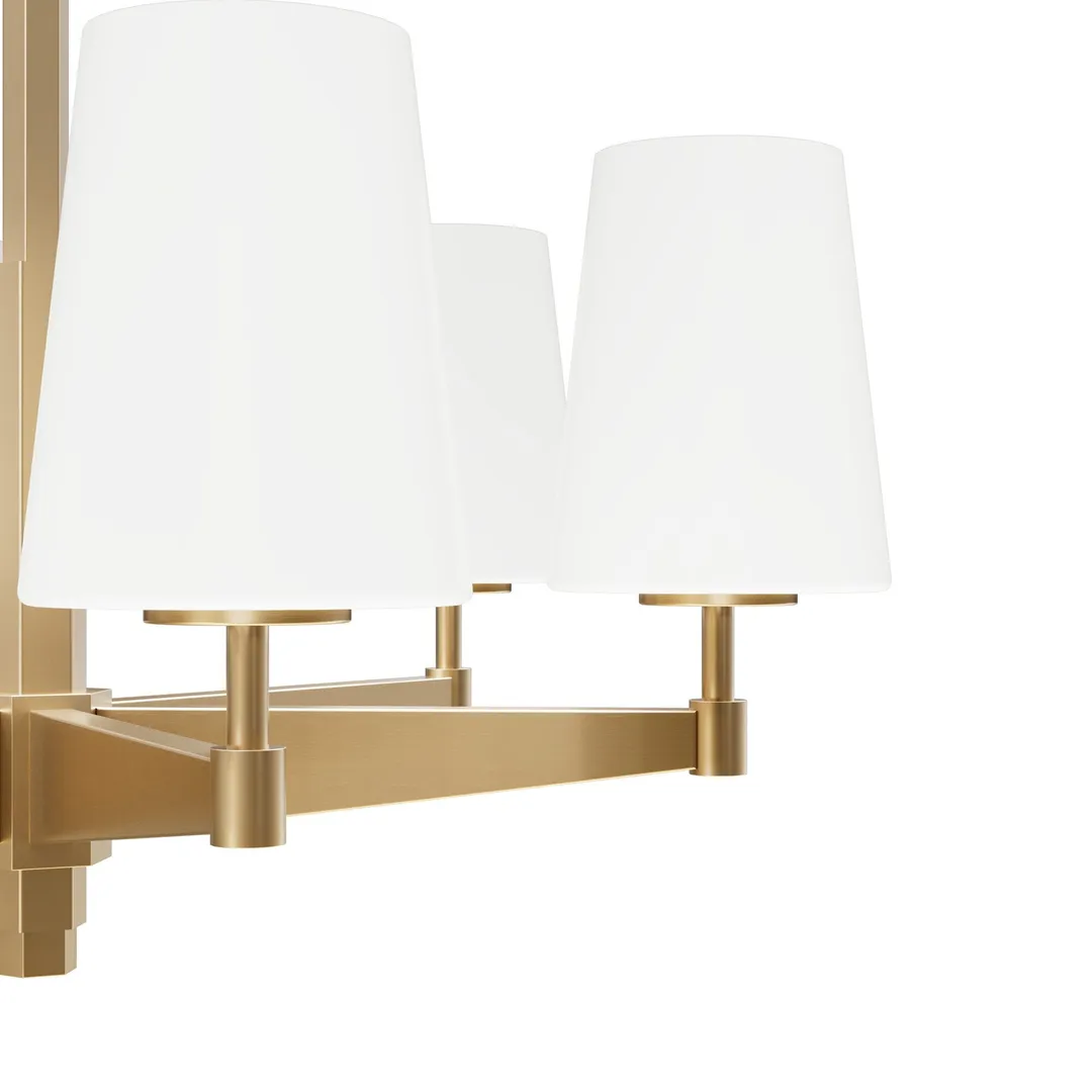 Hunter Nolita 6-Light Satin Gold Modern/Contemporary Led Chandelier, photo 7 of 9