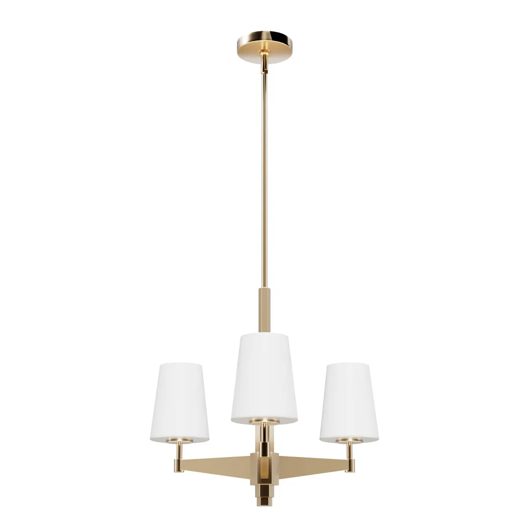 Hunter Nolita 4-Light Satin Gold Modern/Contemporary Led Chandelier, photo 2 of 9