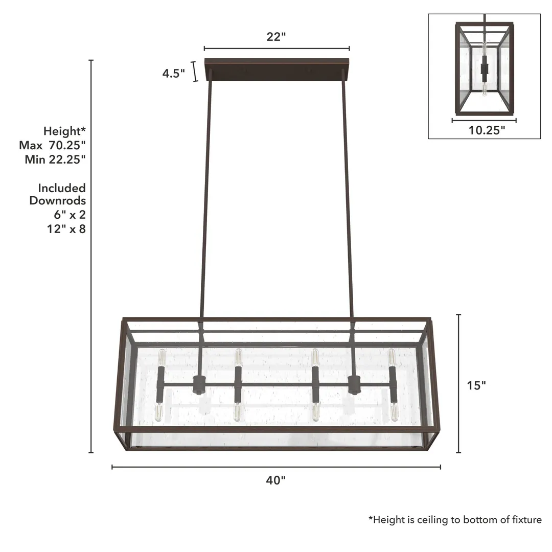 Hunter Felippe 8-Light Matte Copper Modern/Contemporary Led Chandelier, photo 4 of 10