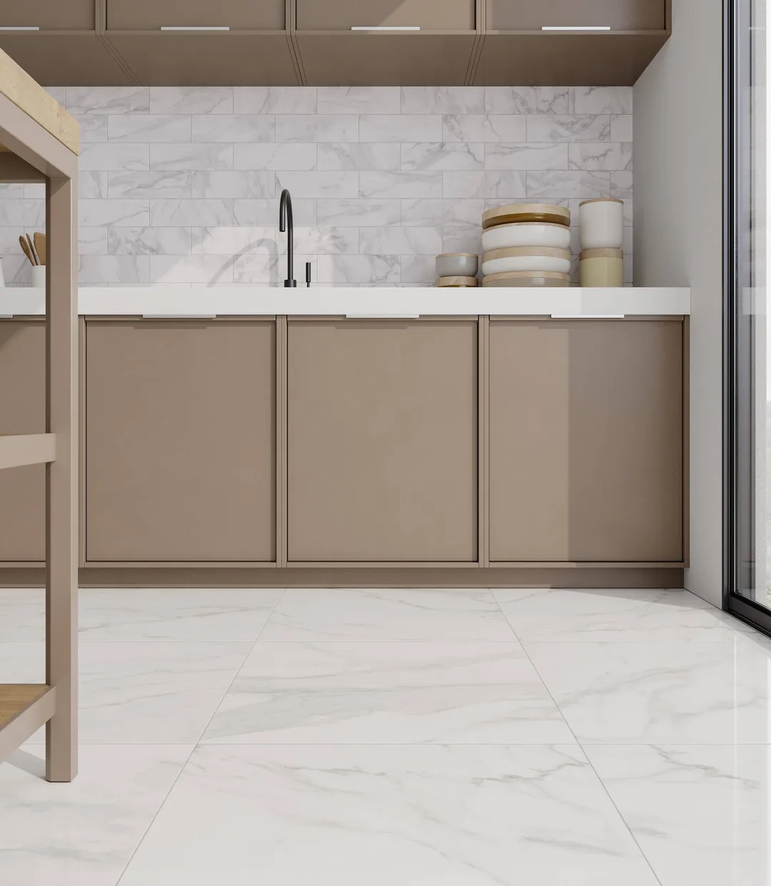 Satori Regent Statuario 24-in x 24-in Polished Porcelain Marble Look Floor and Wall Tile (3.87-sq. ft/ Piece), photo 2 of 11