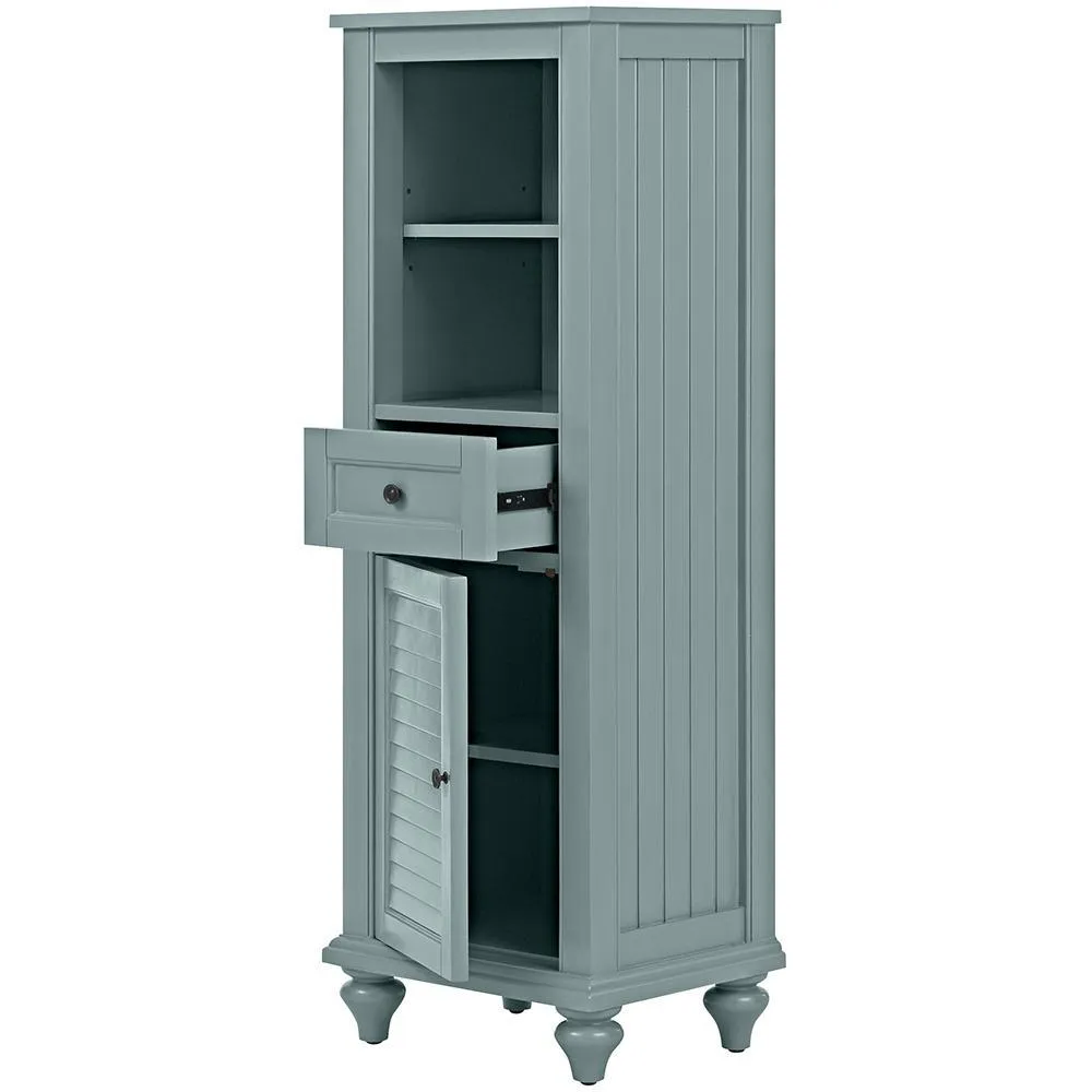 Hamilton 18 in. W x 53 in. H x 14 in. D Bathroom Linen Storage Cabinet in Sea Glass, photo 2 of 4
