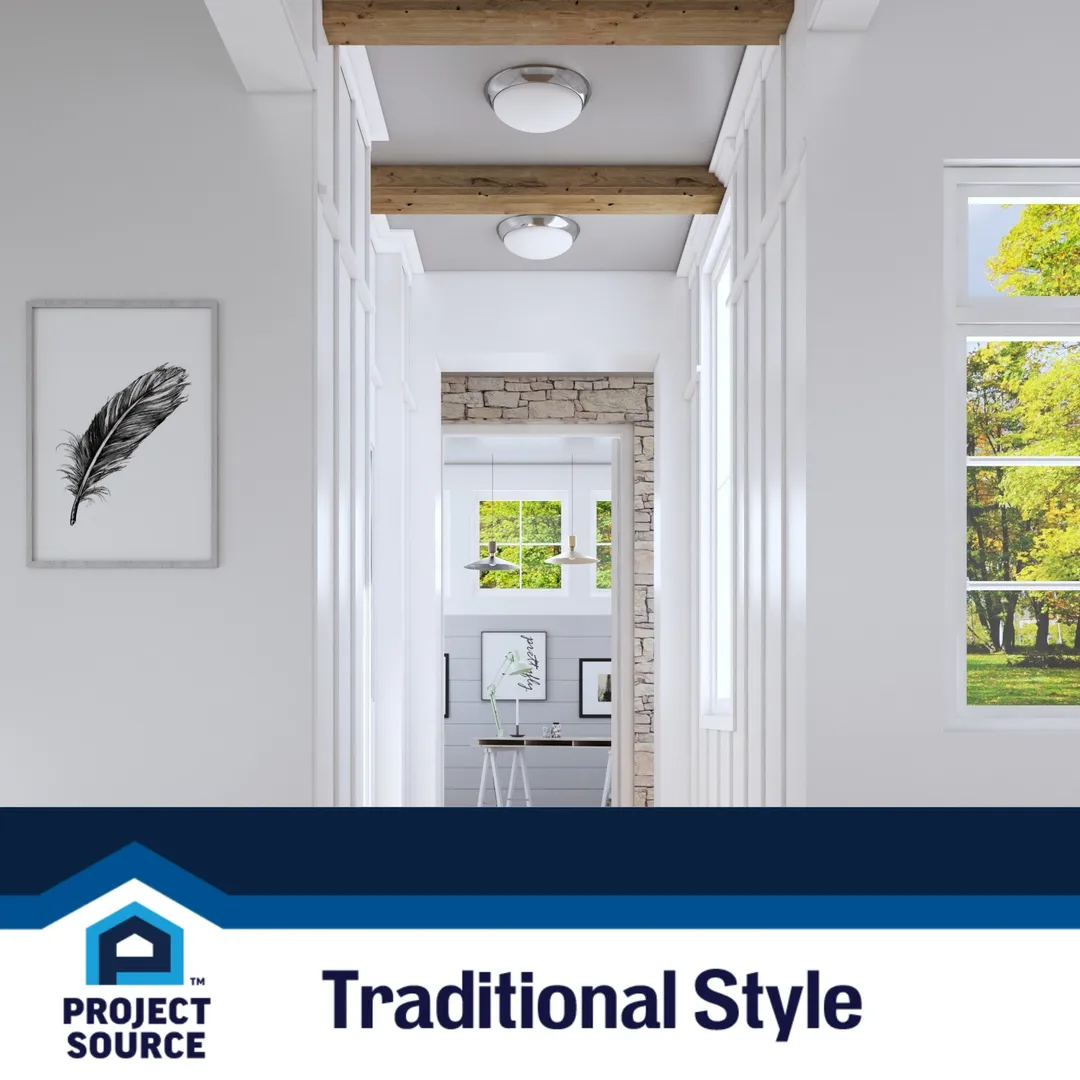 Project Source 2-Pack 11-in Brushed Nickel Integrated LED Flush Mount Ceiling Light, 3000K, 1400 Lumens, photo 9 of 11