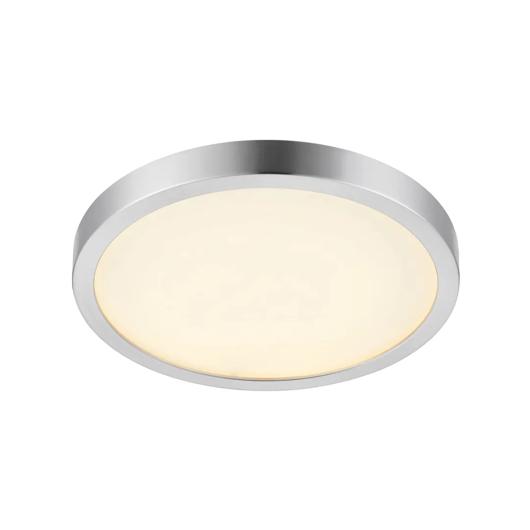 Project Source 2-Pack 12-in Brushed Nickel Transitional Integrated LED Flush Mount Light, 3000K, Dimmable, photo 12 of 12