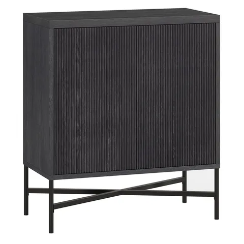 Brighton Charcoal Gray 2-Shelf Office Cabinet