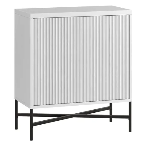 Brighton White 2-Shelf Office Cabinet